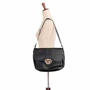 Emma Fox Purse Black Genuine Leather Saddle Bag Preppy Handbag Shoulder Bag